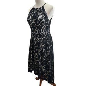 Aidan Mattox Women's Size 4 Black Lace High Low Hem Special Occasion Dress NWT
